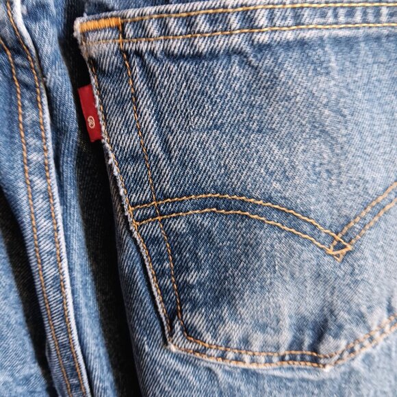 31x35 Fit Vintage Y2K Levis 501 Denim Jeans 32x38 Tag Distress Grunge Punk Fade - Picture 8 of 9
